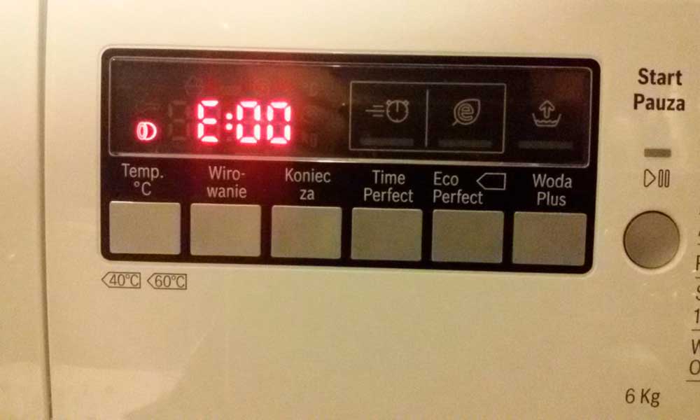Ошибка F00, E00 у стиральной машины Bosch